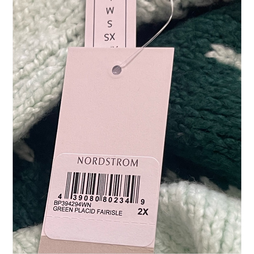 Nordstrom BP Green Placid Fairisle Sweater NWT SZ 2X - Picture 10 of 11